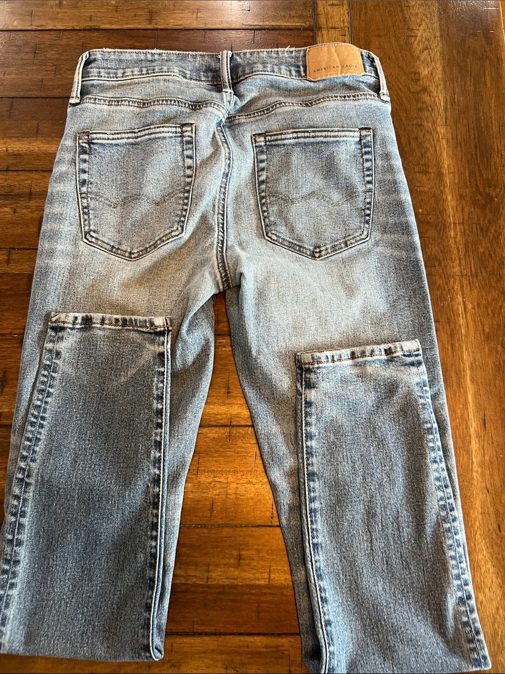 Light Blue Men's Denim Jeans - Classic Straight Fit